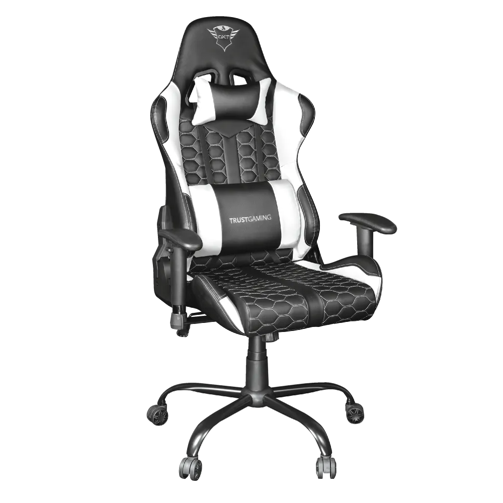

Компьютерное кресло Trust GXT708W Resto Chair White 24434, Черный;белый