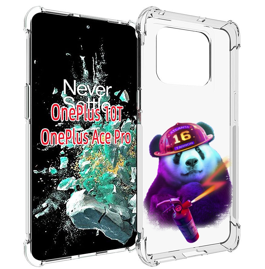

Чехол MyPads Яркая панда детский для OnePlus 10T, Прозрачный, Tocco