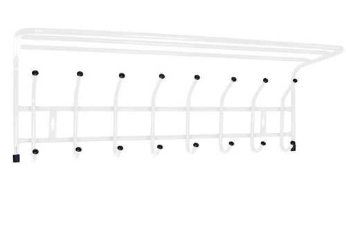 фото Вешалка настенная с полкой ника вп8 (8 крючков, 800х238х268мм) цвет-белый