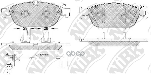 Колодки тормозные NiBK передние pn0556w Колодки торм.пер. NiBK pn0556w NiBK pn0556w