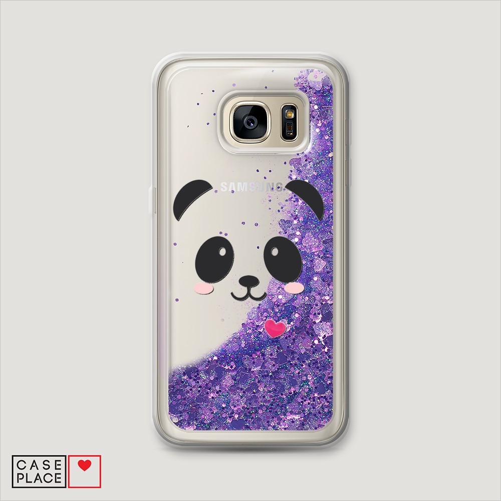 

Чехол Awog на Samsung Galaxy S7 "Влюбленный панда контур", Разноцветный, 24592-1