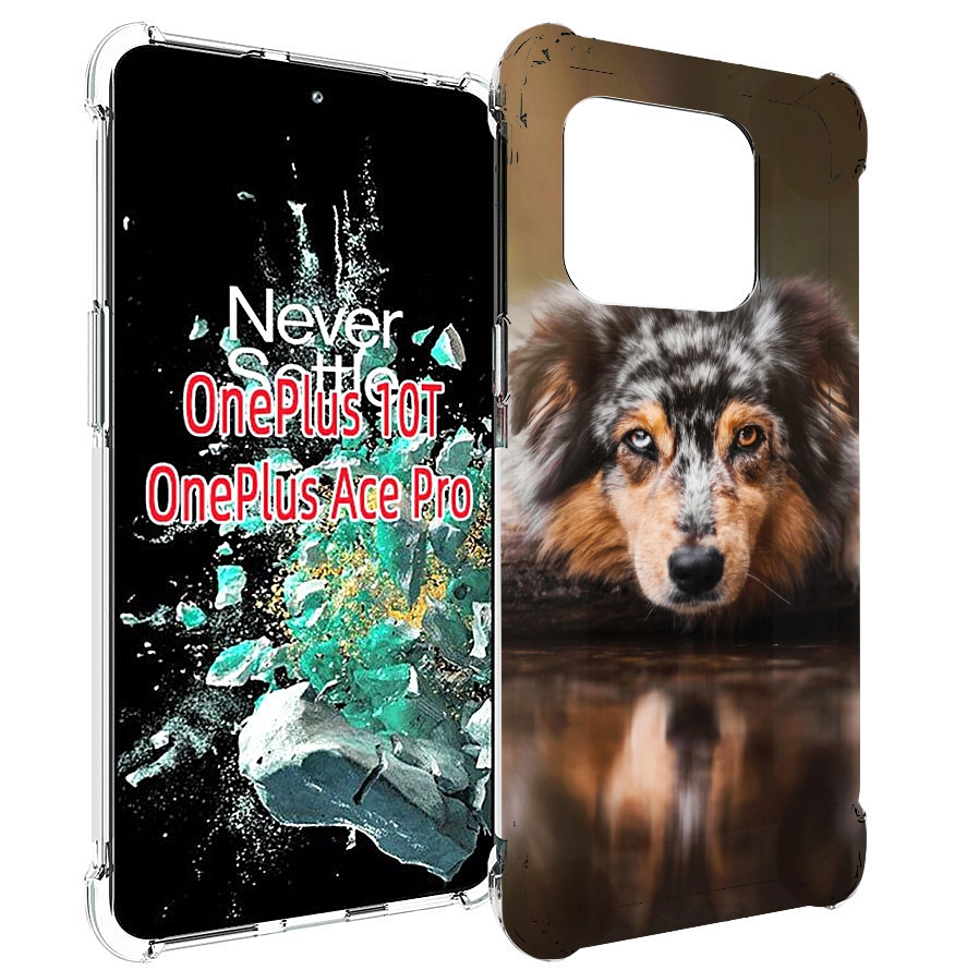

Чехол MyPads австралииская овчарка для OnePlus 10T, Прозрачный, Tocco