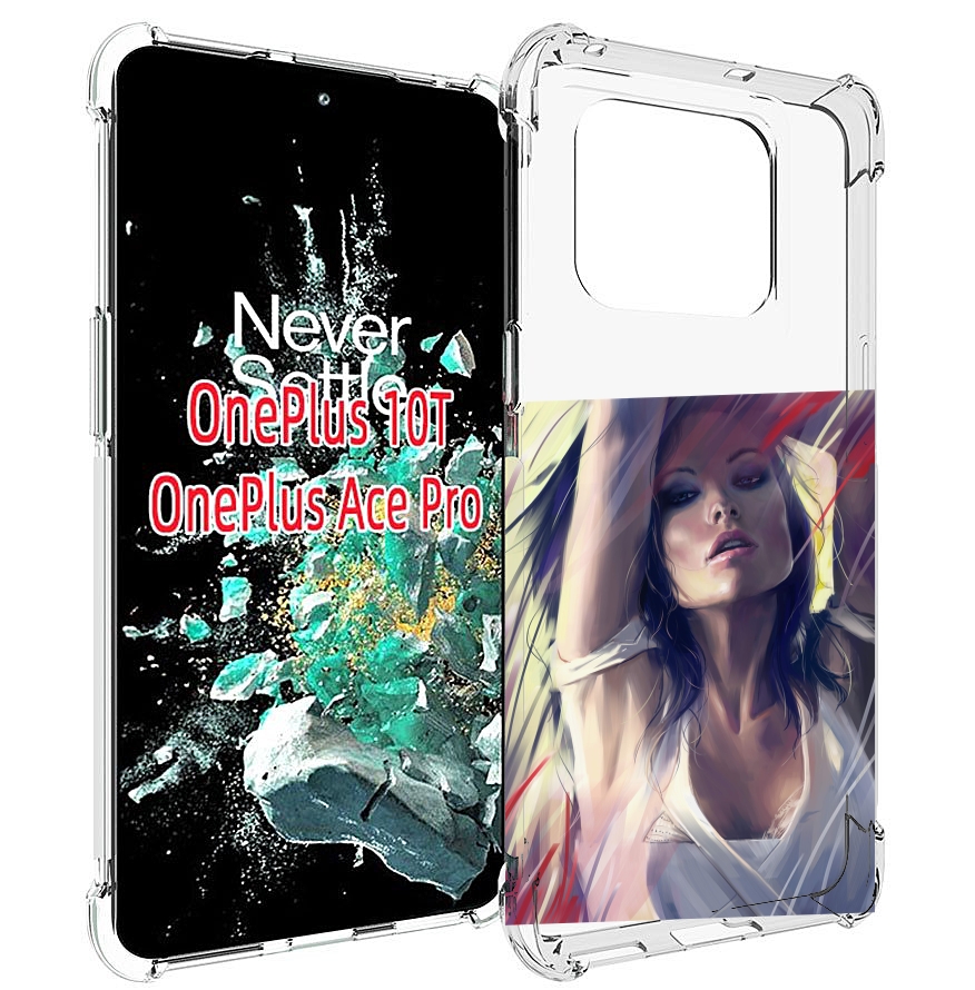

Чехол MyPads акварельная-девушка женской для OnePlus 10T, Прозрачный, Tocco
