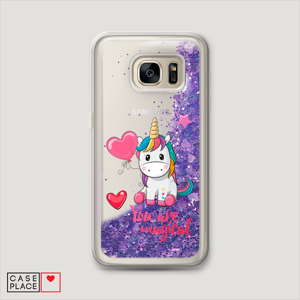 

Чехол Awog на Samsung Galaxy S7 "Волшебная единорожка", Разноцветный, 24592-1