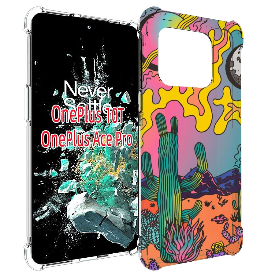 

Чехол MyPads акварельные рисунки для OnePlus 10T, Прозрачный, Tocco