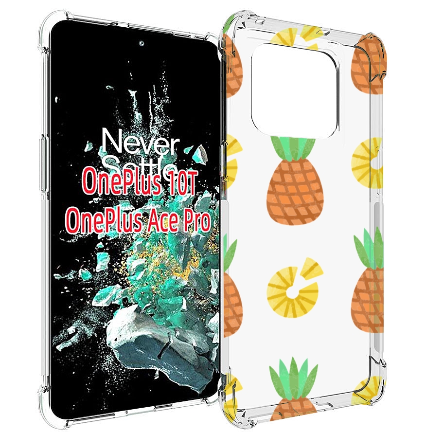 

Чехол MyPads ананасики для OnePlus 10T, Прозрачный, Tocco