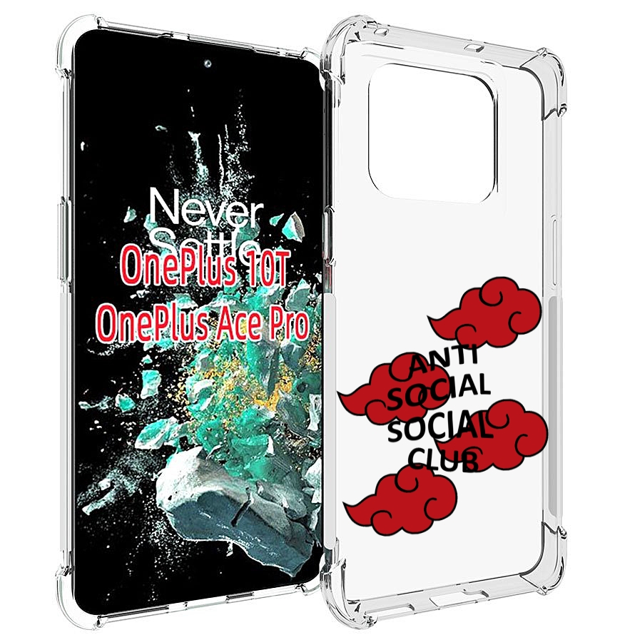 

Чехол MyPads анти-социал-социал-клаб для OnePlus 10T, Прозрачный, Tocco