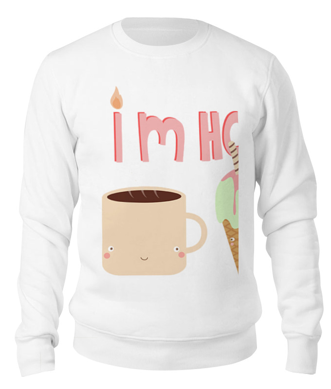 

Свитшот унисекс Printio I'm hot белый M, I'm hot