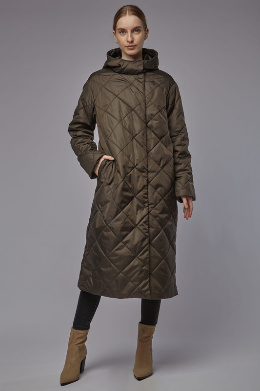 Пальто женское PLX RA10531 коричневое 44