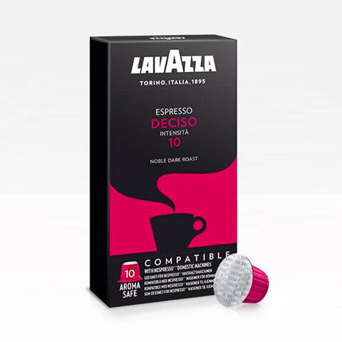 

Кофе в капсулах LAVAZZA "Deciso" для кофемашин Nespresso, 10 шт*5,5г, ш/к 81017+