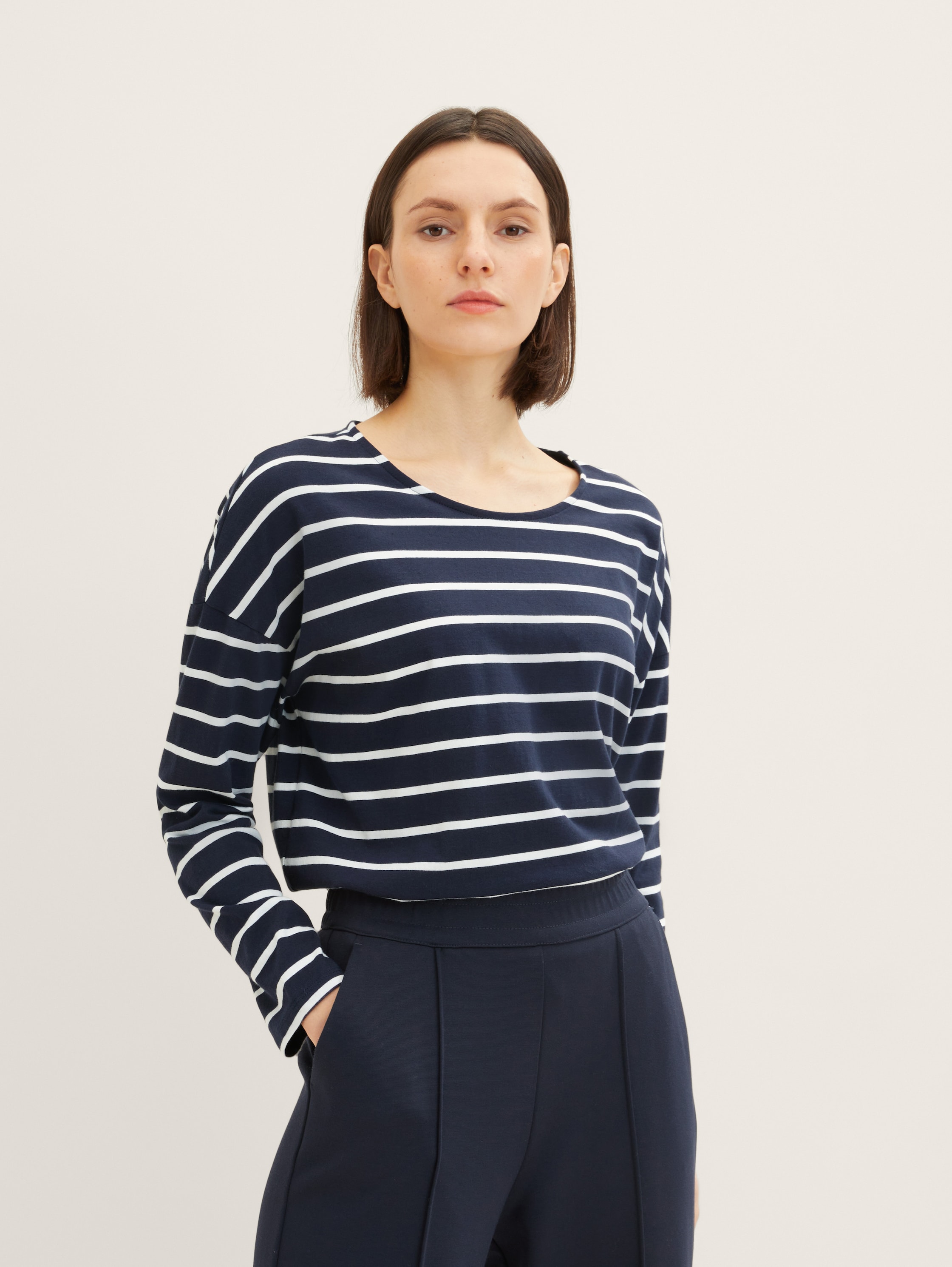 

Лонгслив женский TOM TAILOR 1035765 синий XL, 1035765