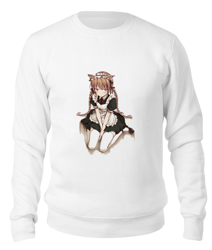 

Свитшот унисекс Printio Nekomaid белый M, Nekomaid