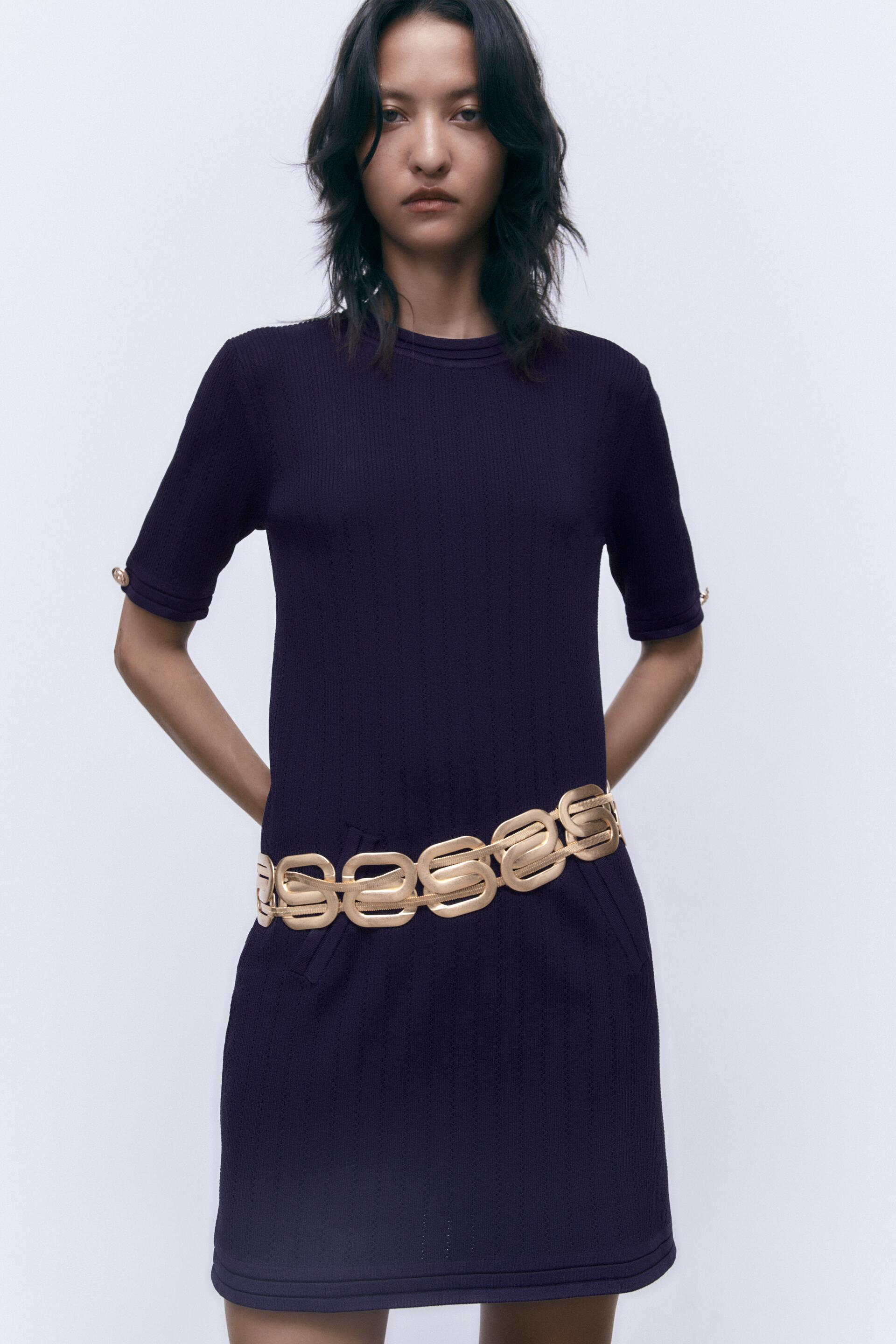 

Платье женское ZARA 08689110 синее S (доставка из-за рубежа), 08689110