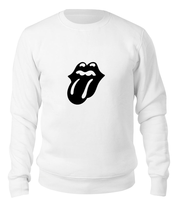 

Свитшот унисекс Printio Rolling stones (black) белый M, Rolling stones (black)