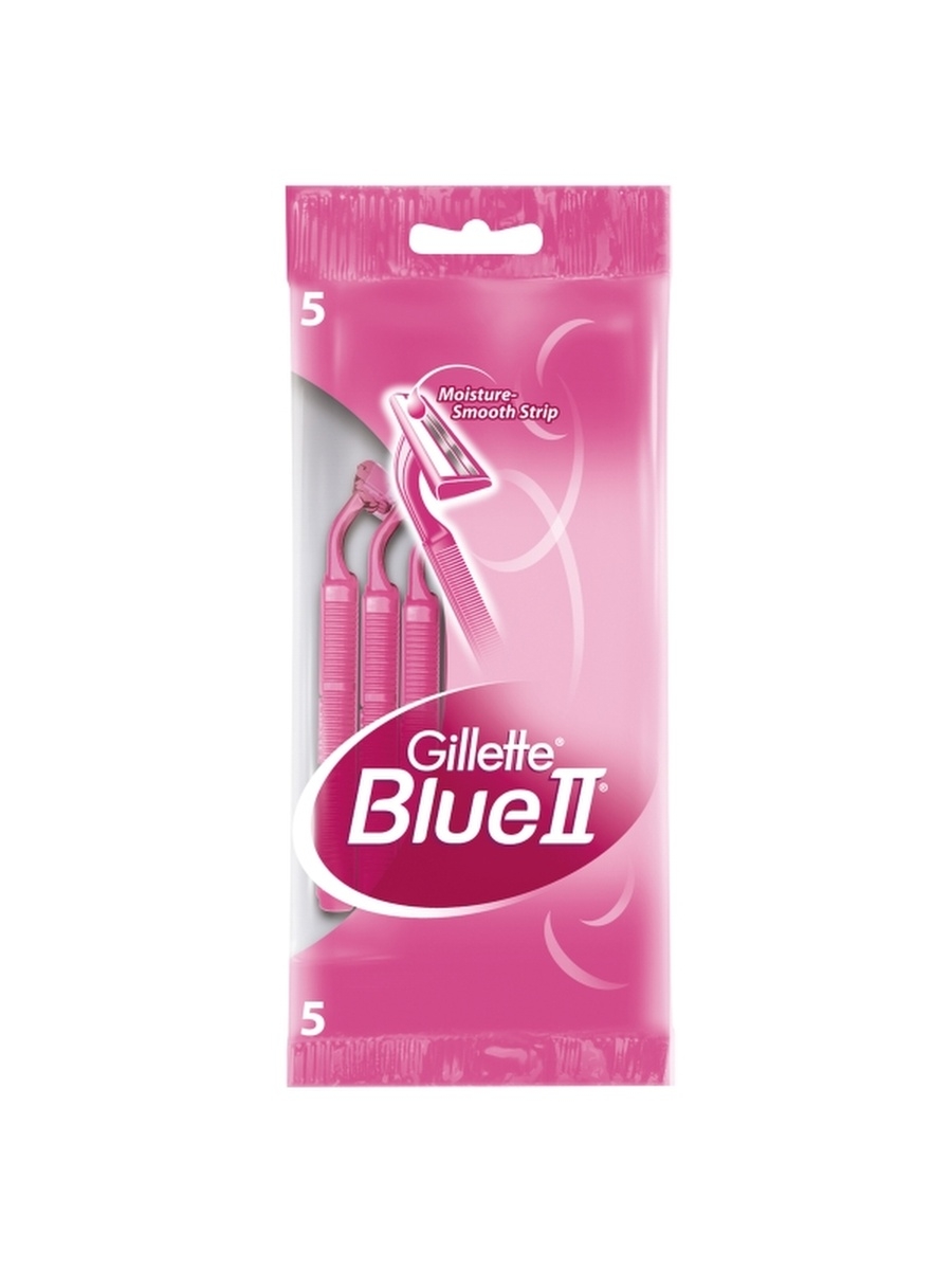 

Станок Gillette BLUE II женский одноразовый, 5 шт.
