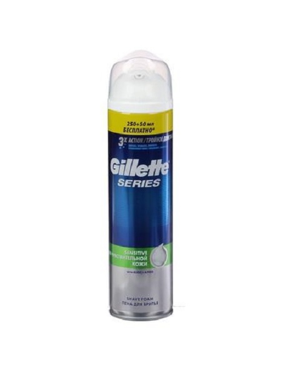 

Пена для бритья Gillette Series Sensetiv Skin Алоэ для чувствительной кожи, 250 мл