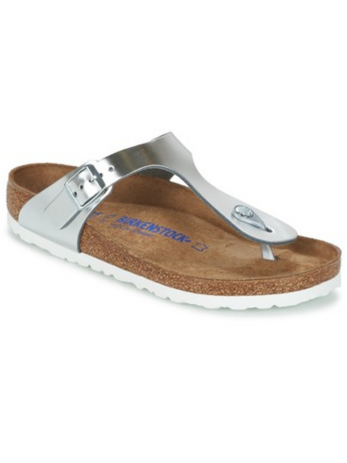 

Вьетнамки женские Birkenstock 4810548 серебристые 39 EU, Серебристый, 4810548