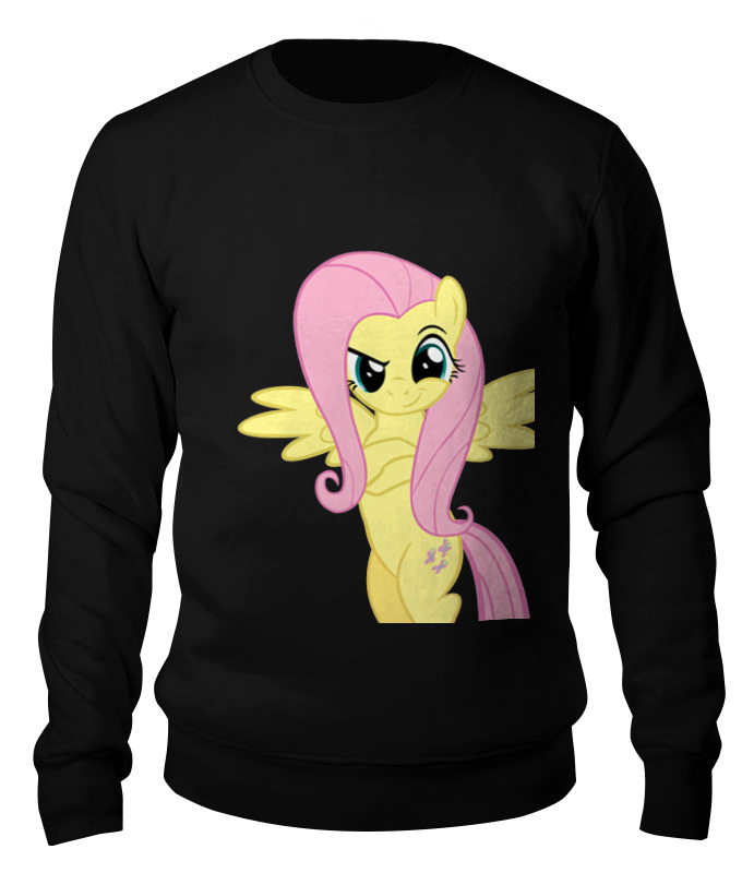 

Свитшот унисекс Printio Fluttershy черный M, Fluttershy