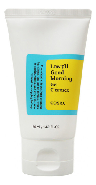 Пенка для умывания COSRX Low pH Good Morning Gel Cleanser с кислотами и низким pH, 50 мл лосьон для лица cosrx ac collection blemish spot drying lotion kit против акне 30 мл