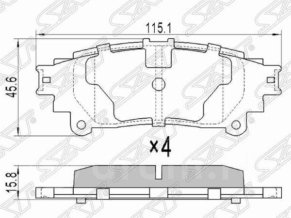 

Колодки тормозные дисковые задние LEXUS RX (_GL1_) AN-765K