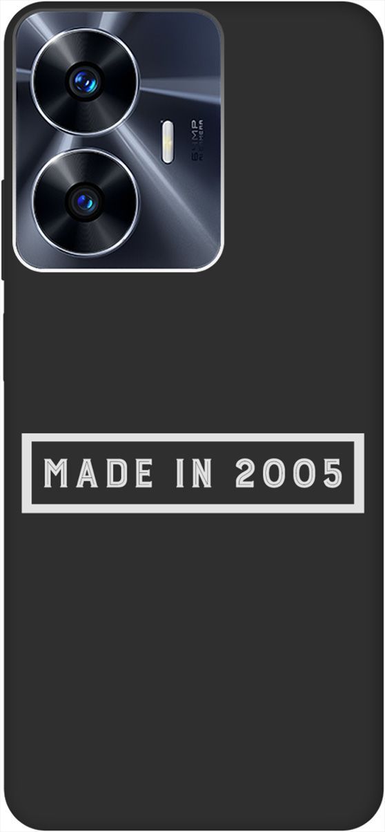 

Матовый Soft Touch Чехол на Realme C55 "2005 W" черный, Черный;белый, 159501