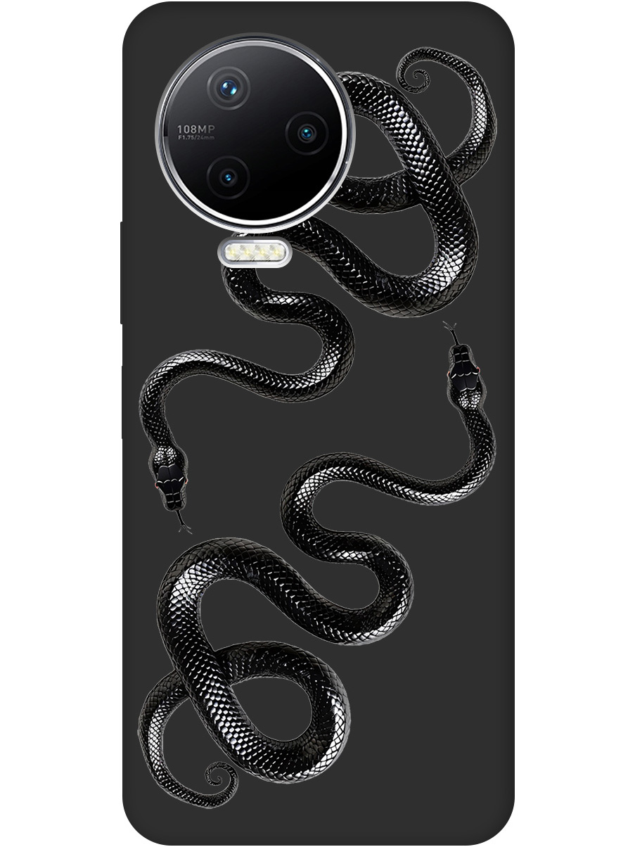 

Силиконовый чехол на Infinix Note 12 Pro с принтом "Черные мамбы" матовый черный, 762092713