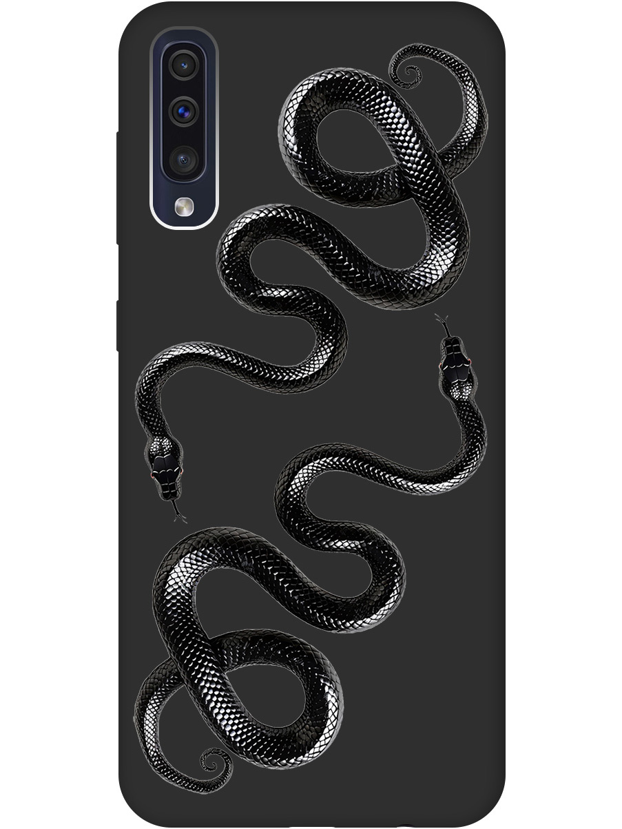 

Силиконовый чехол на Samsung Galaxy A50 / A50s / A30s с принтом матовый черный 863169, 720772213
