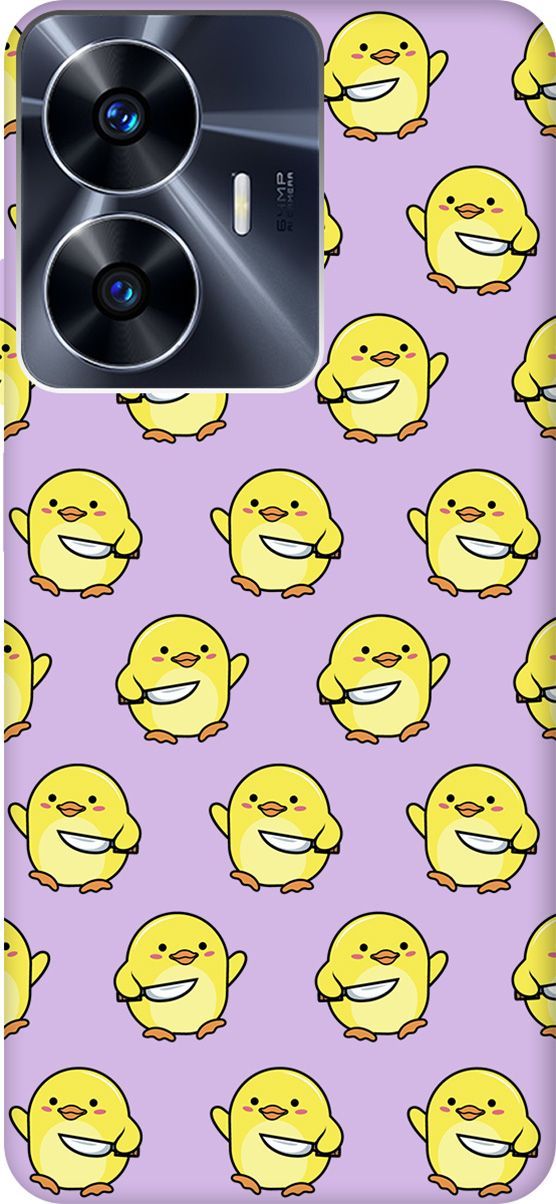 

Чехол на Realme C55 "Chick With Knife" сиреневый, Фиолетовый;желтый, 159510