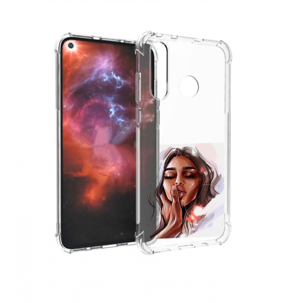 

Чехол бампер MyPads Большие-губы женский для Huawei Nova 4 проти, Прозрачный, Tocco