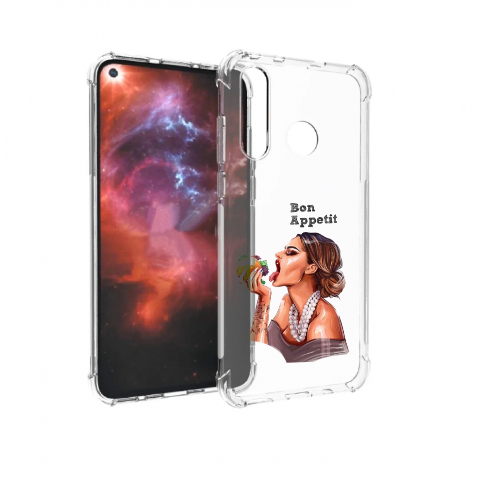 

Чехол бампер MyPads Бон-аппетит для Huawei Nova 4 противоударный, Прозрачный, Tocco