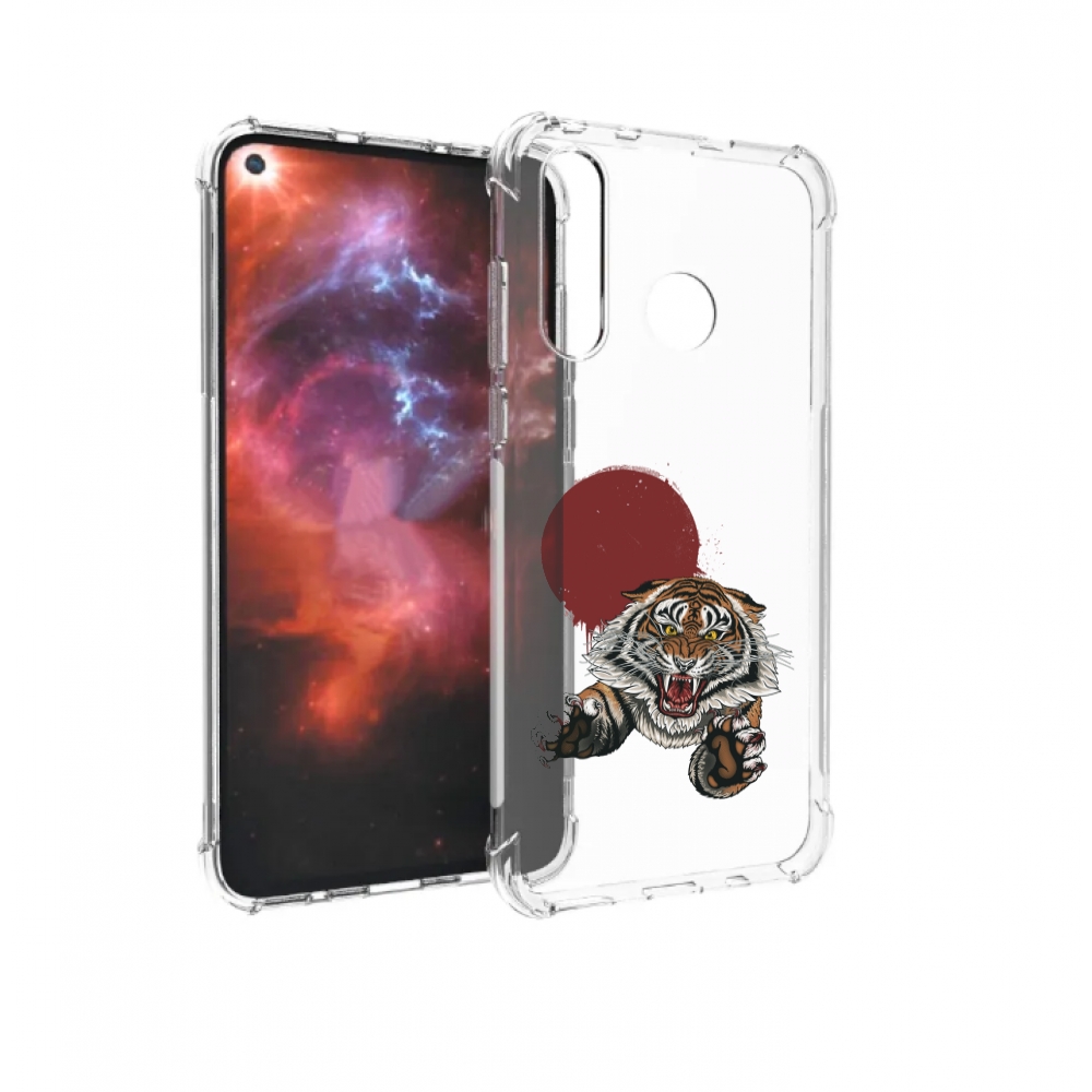 

Чехол бампер MyPads Бросок тигра для Huawei Nova 4 противоударный, Прозрачный, Tocco