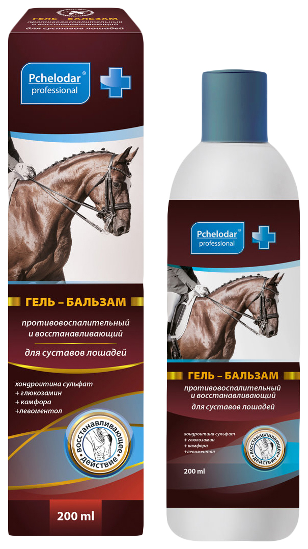 Гель-бальзам для лошадей Pchelodar, противовоспалительный и восстанавливающий, 200мл