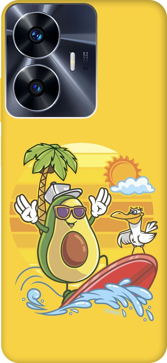 

Чехол на Realme C55 "Avocado Surfer" желтый, Желтый;зеленый, 159511