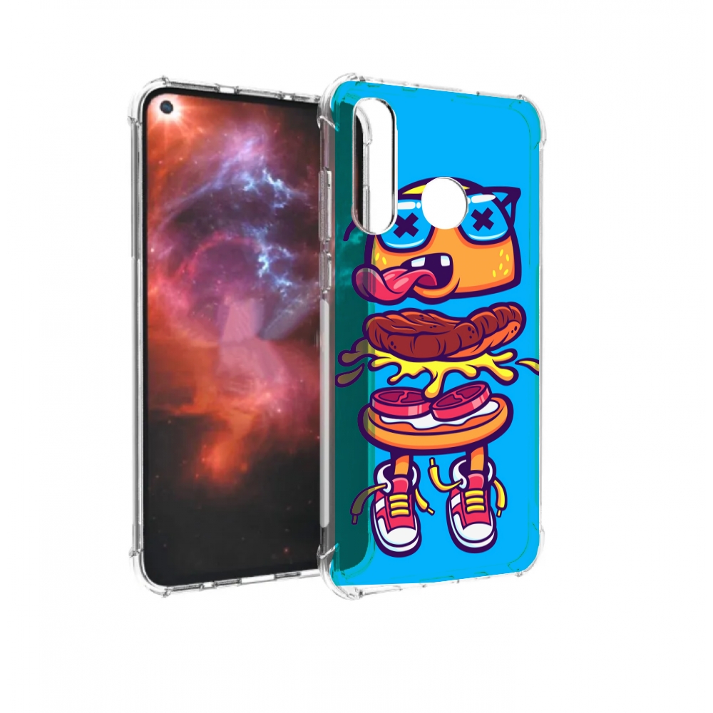 

Чехол бампер MyPads Бургер с очками для Huawei Nova 4 противоуда, Прозрачный, Tocco