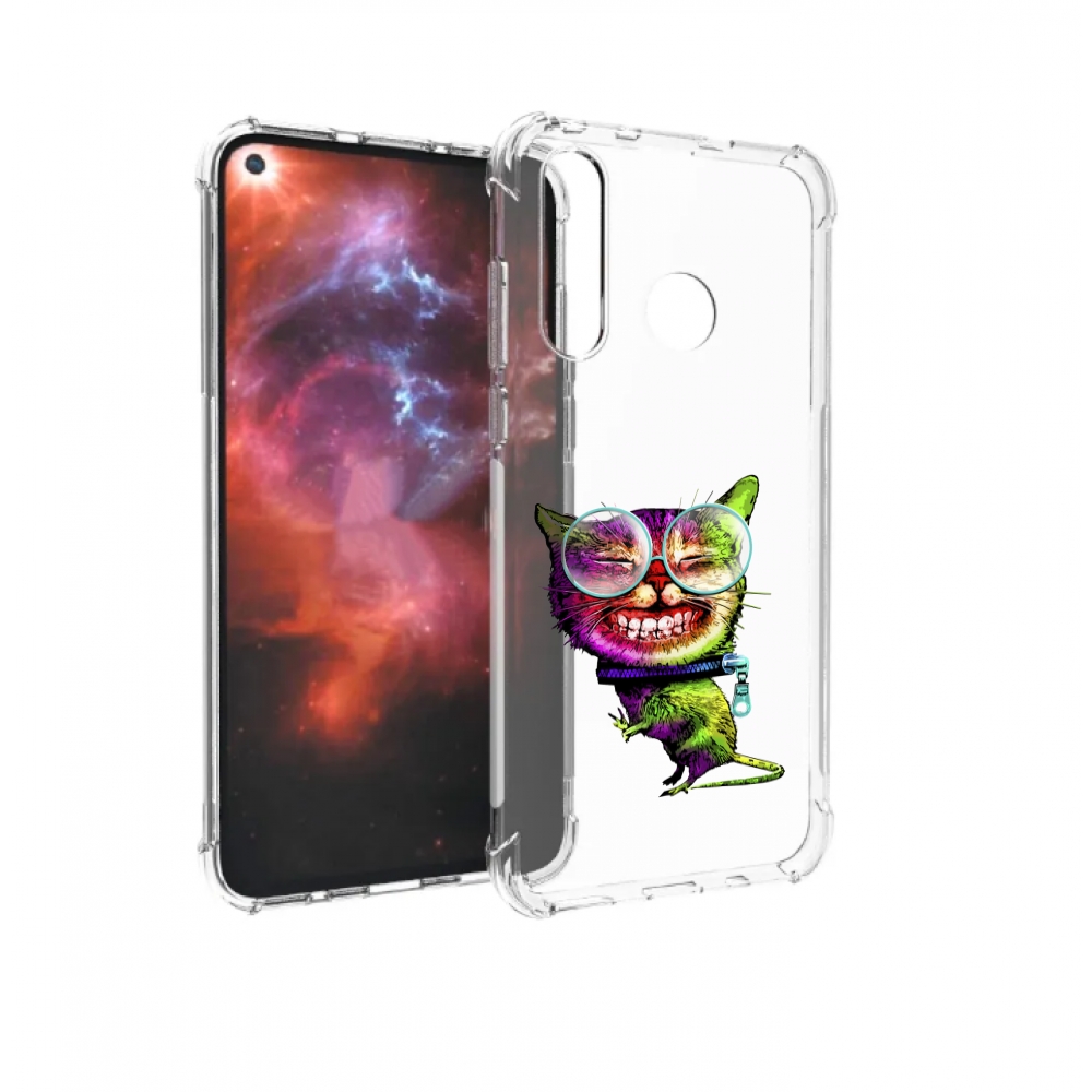 

Чехол бампер MyPads Веселый кот для Huawei Nova 4 противоударный, Прозрачный, Tocco