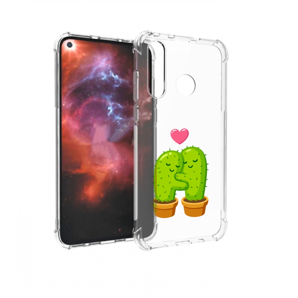 

Чехол бампер MyPads Влюбленные-кактусы для Huawei Nova 4 противо, Прозрачный, Tocco