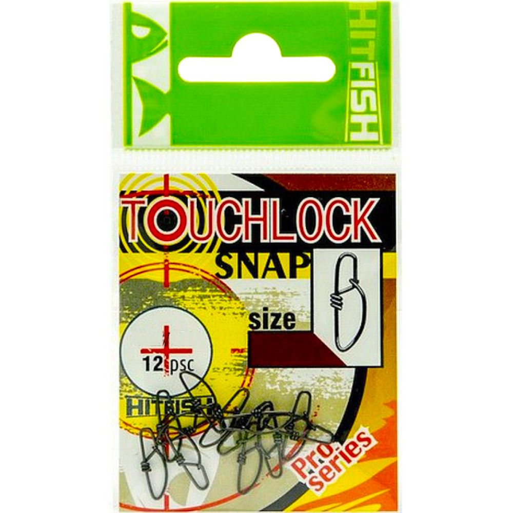 Застёжки HitFish TOUCHLOCK SNAP 3 43 кг 12 шт TS-3 558₽