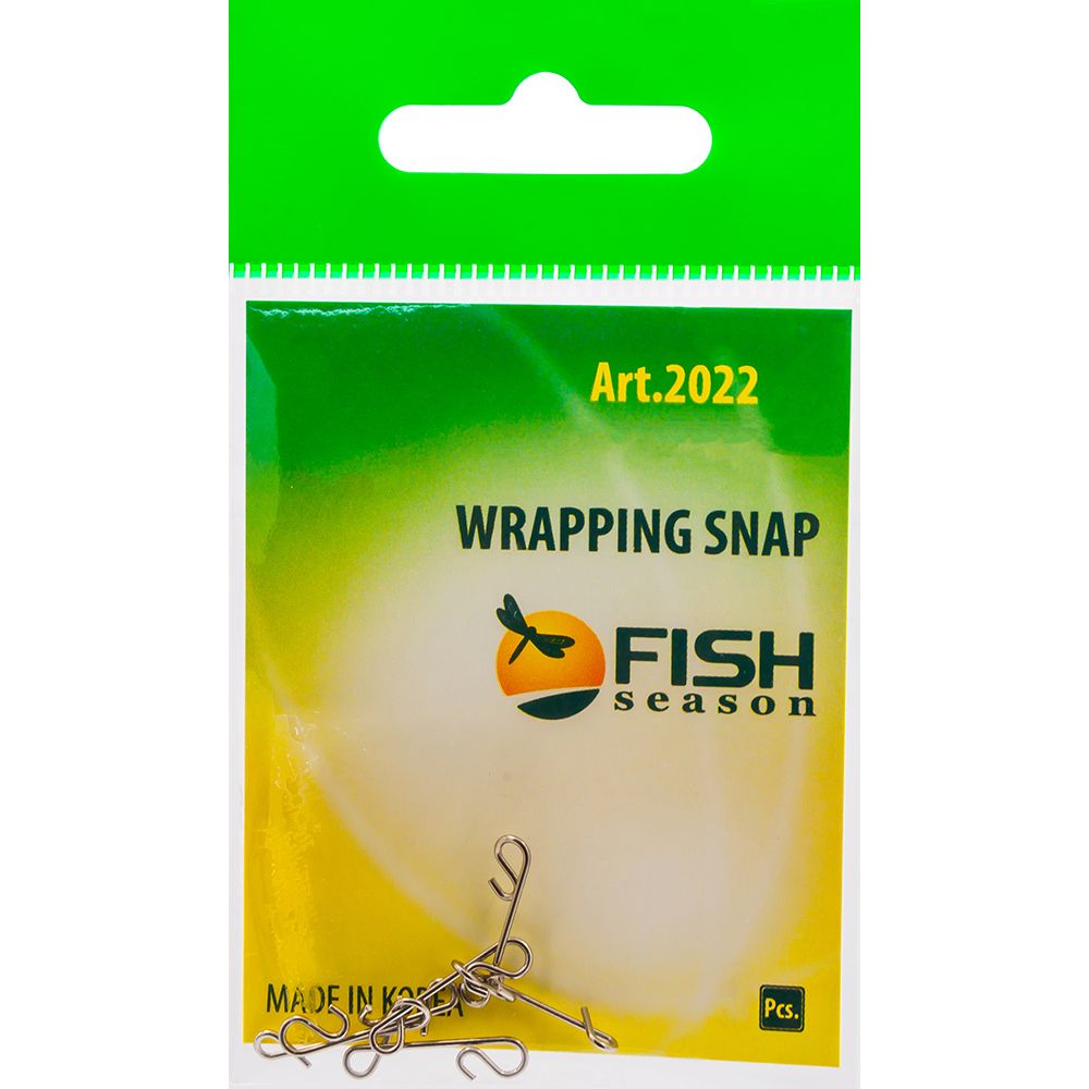 Застёжки безузловые Fish Season WRAPPING SNAP 2022 #L, 25 кг (6 шт/уп)