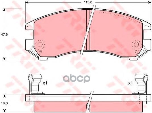 

GDB882 =219 02=780FDB=572236B колодки дисковые п. Nissan Sunny 1.6/1.8 GTi/1.7D 86-91