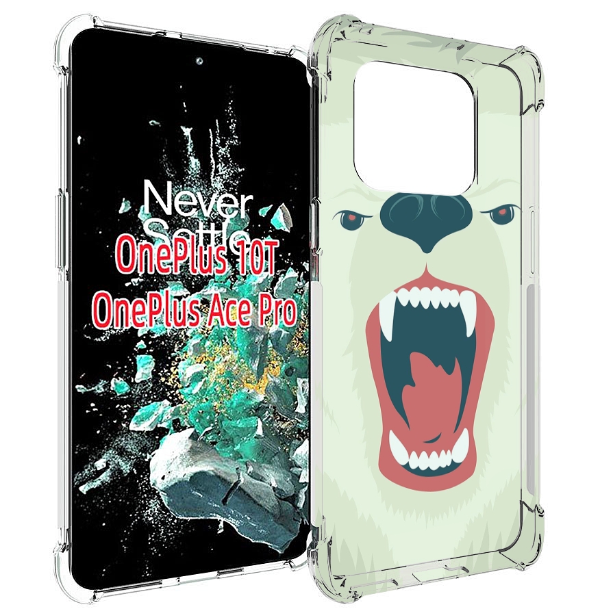 

Чехол MyPads белый-медведь для OnePlus 10T, Прозрачный, Tocco