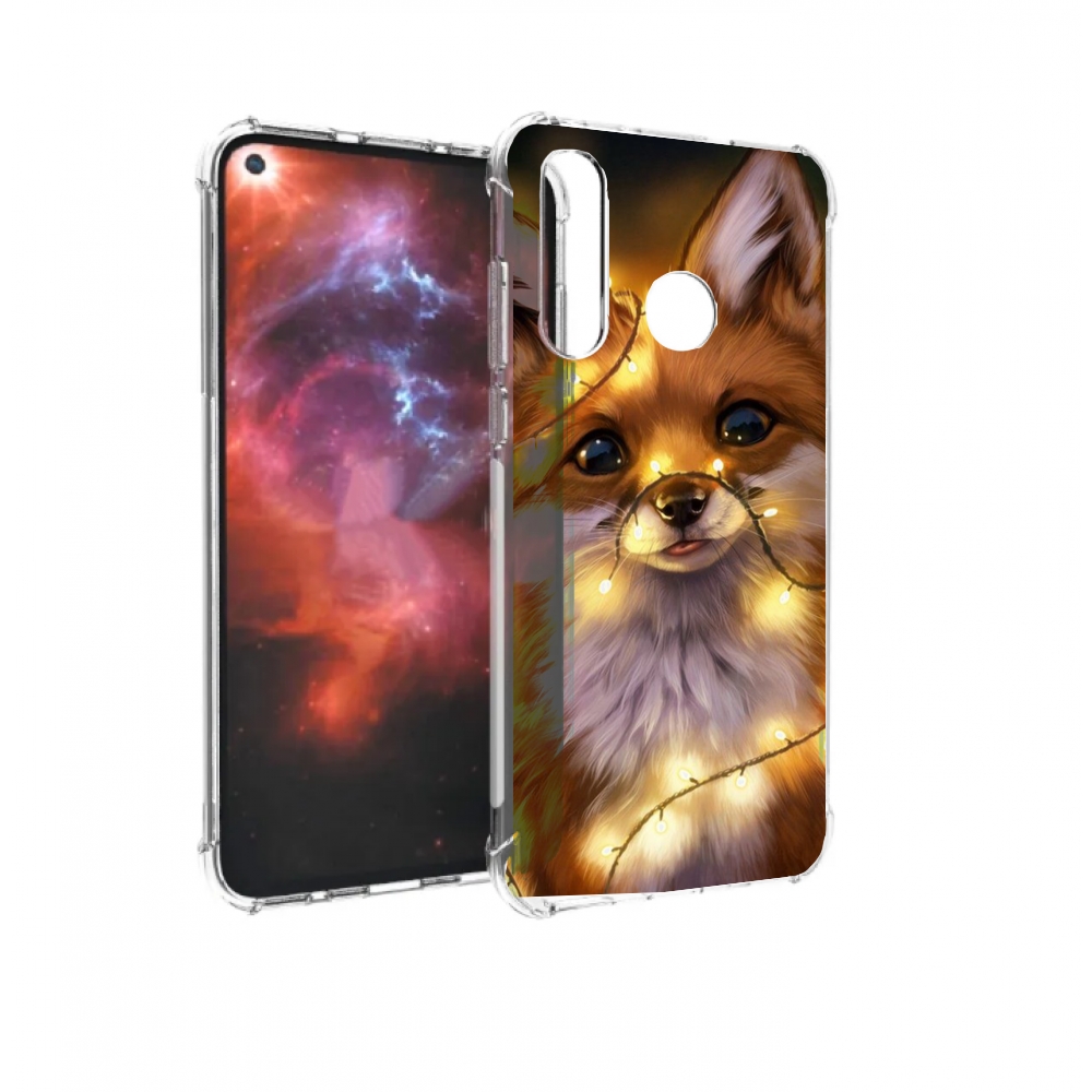 Чехол бампер MyPads Лисенок-в-гирлянде для Huawei Nova 4 противо