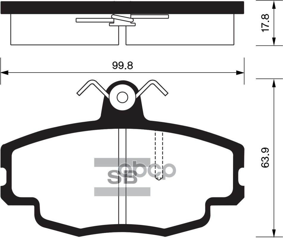 фото Колодки тормозные передние sp2008 sangsin brake арт. sp2008