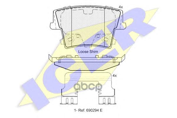 

182069 колодки дисковые задние Chrysler 300C 2.7/3.5/5.7/6.1 V8 04>