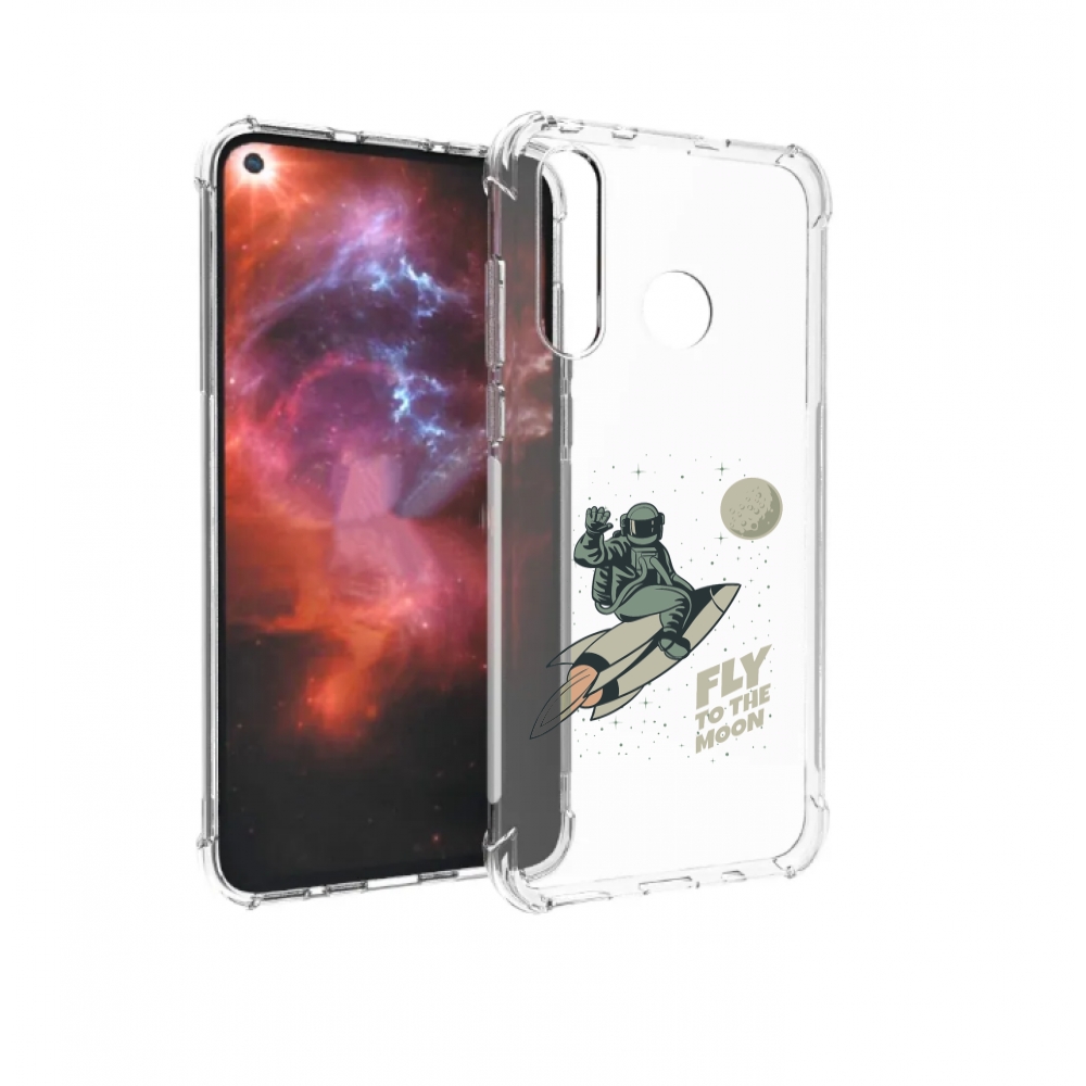 Чехол бампер MyPads Полет-на-Луну для Huawei Nova 4 противоударный