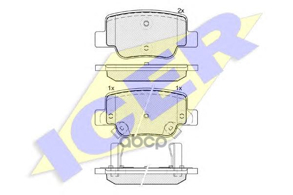 фото 181945 колодки дисковые задние toyota verso 1.6i/1.8i/2.0d/2.2d 09> icer