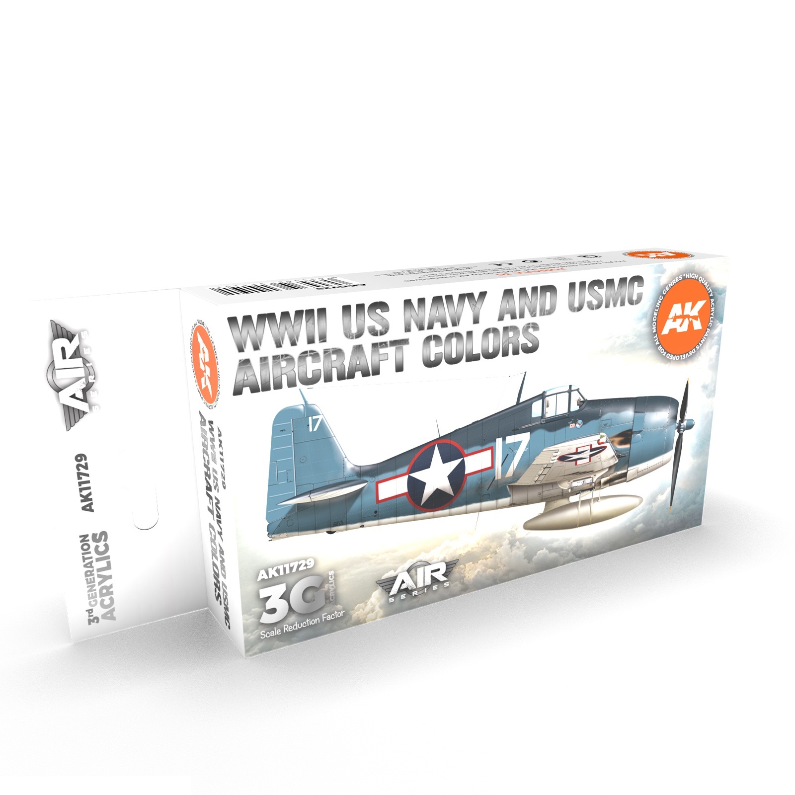 

AK11729 Набор красок WWII US Navy USMC Aircraft Colors SET 3G