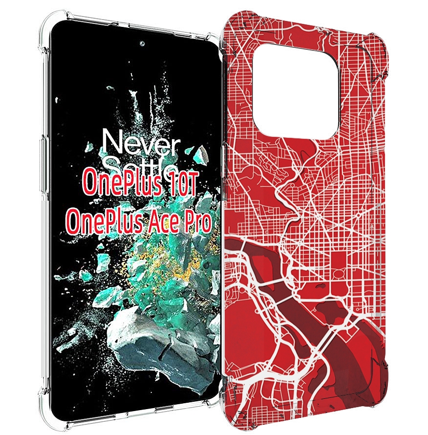 

Чехол MyPads векторная-карта для OnePlus 10T, Прозрачный, Tocco
