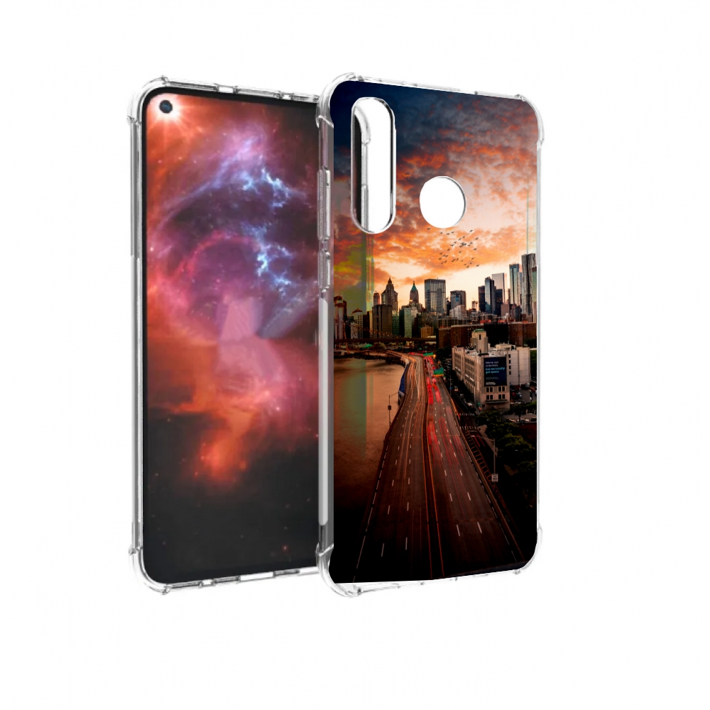 

Чехол бампер MyPads американский город фото для Huawei Nova 4 пр, Прозрачный, Tocco