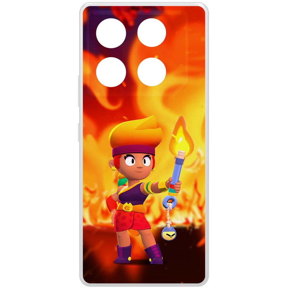 

Чехол-накладка Krutoff Clear Case Brawl Stars-Амбер для INFINIX GT 20 Pro, Прозрачный
