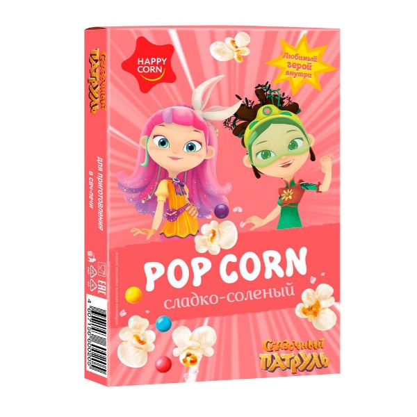 

Попкорн Happy Corn Сказочный патруль сладко-соленый для СВЧ 100 г